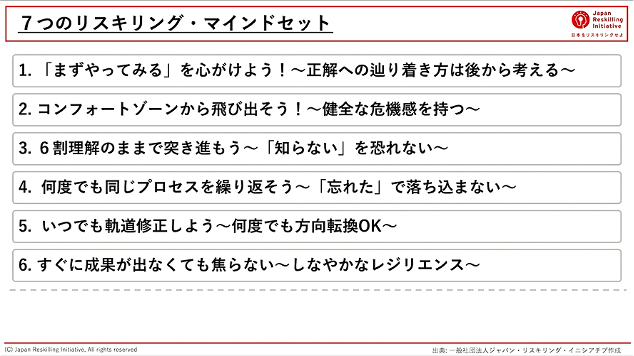 7つのリスキリング・マインドセット